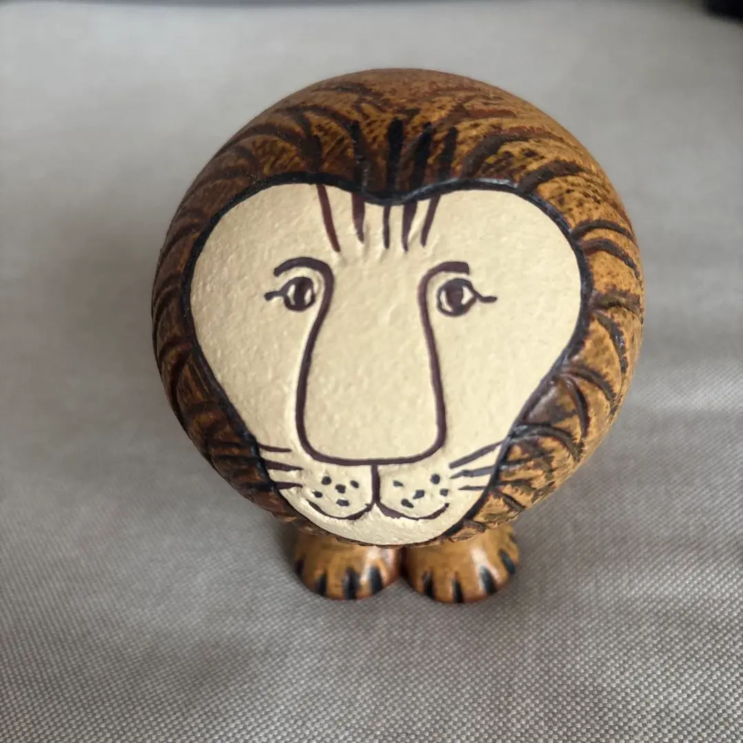 【美品】リサラーソン ライオン型置物 セミミディアム LisaLarson リサラーソン LION ライオン Semi Mediun セミ