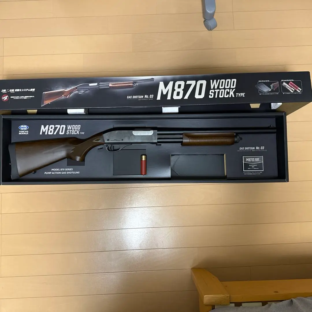 マルゼン M870 (リアルウッドストックバージョン）ジャンク品 マルゼンm870 ショットガン木製ストック