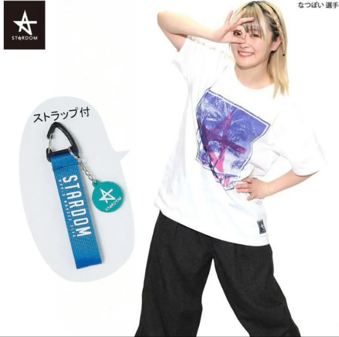 スターダム　なつぽい選手　ラップTシャツ 新品未使用】なつぽい ラップTシャツ Mサイズ スターダム