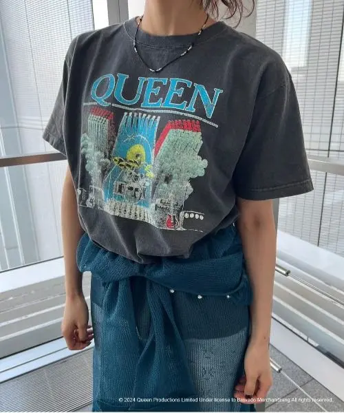 AMERI アメリビンテージ QUEEN バンドTシャツ ビッグTシャツ グレー AMERI アメリビンテージ QUEEN バンドTシャツ ビッグTシャツ