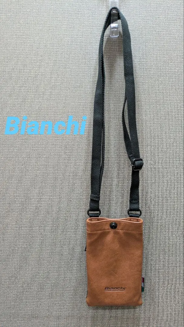 Bianchi サコッシュ ショルダーバッグ 帆布 白/ベージュ/チェレステ Bianchi サコッシュ ショルダーバッグ 帆布 白/ベージュ