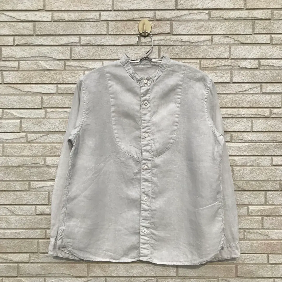 宝島染工 シャツ 1 グレー リネン - メルカリ