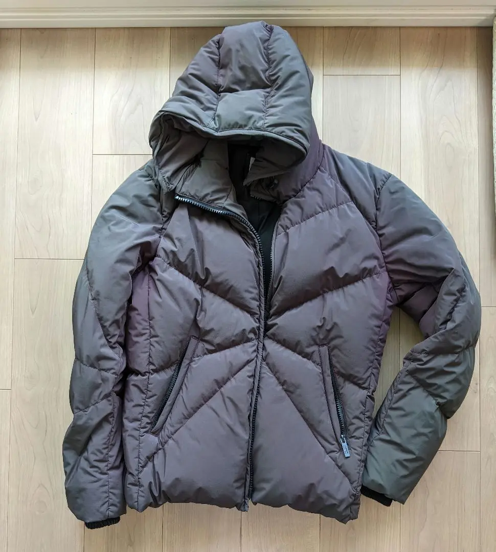 美品 ARMANI collezioni アルマーニ ダウンコート ネイビー grm-12839_001.jpg