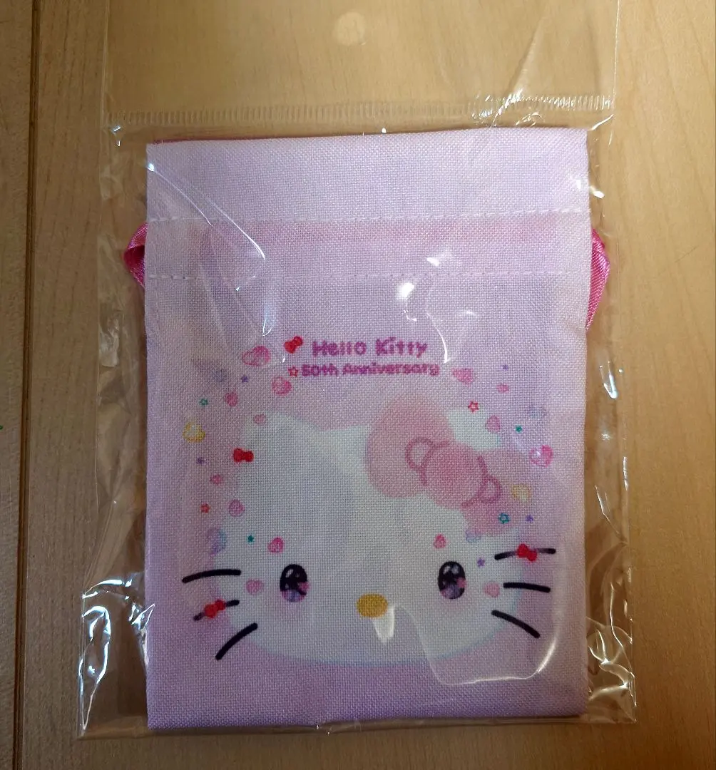 Thumbnail of ♡ New ♡ Hello Kitty 50th Anniversary Mini Drawstring Pouch - Historical