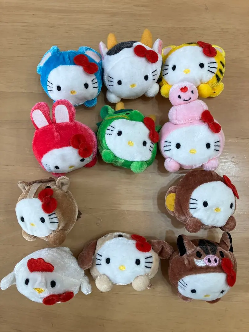 未使用　レア　キティ 十二支 おてだま　ぬいぐるみ ハローキティ 十二支おてだま 箱付 レア - メルカリ