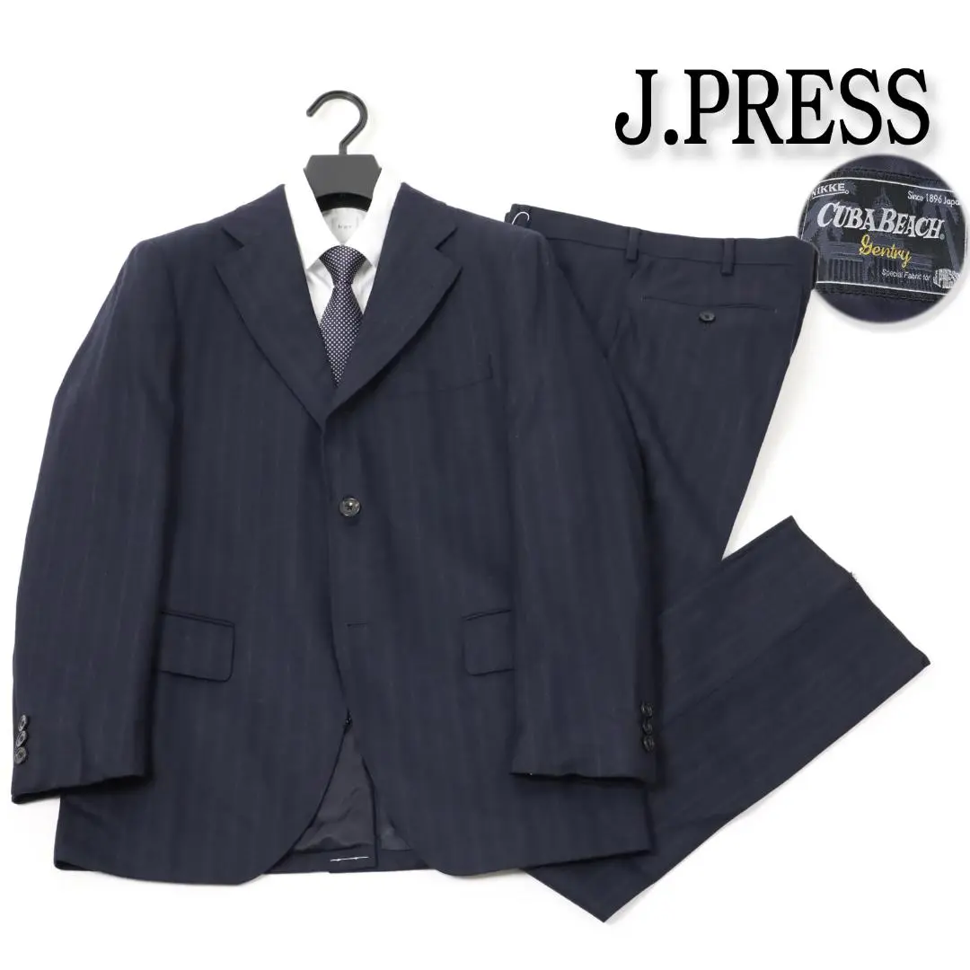 477 新品 ◇ジェイプレス Jプレス ぺピンメリノビジネススーツ A5 J.PRESS BASIC】PEPPIN MERINO TROPICAL SUIT / 背抜き（スーツ