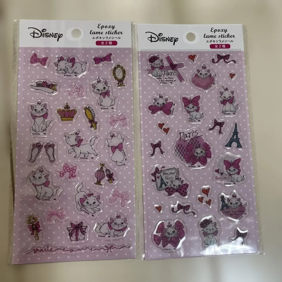 Thumbnail of Disney Marie Cat Epoxy Glitter Stickers - 2 Sheets