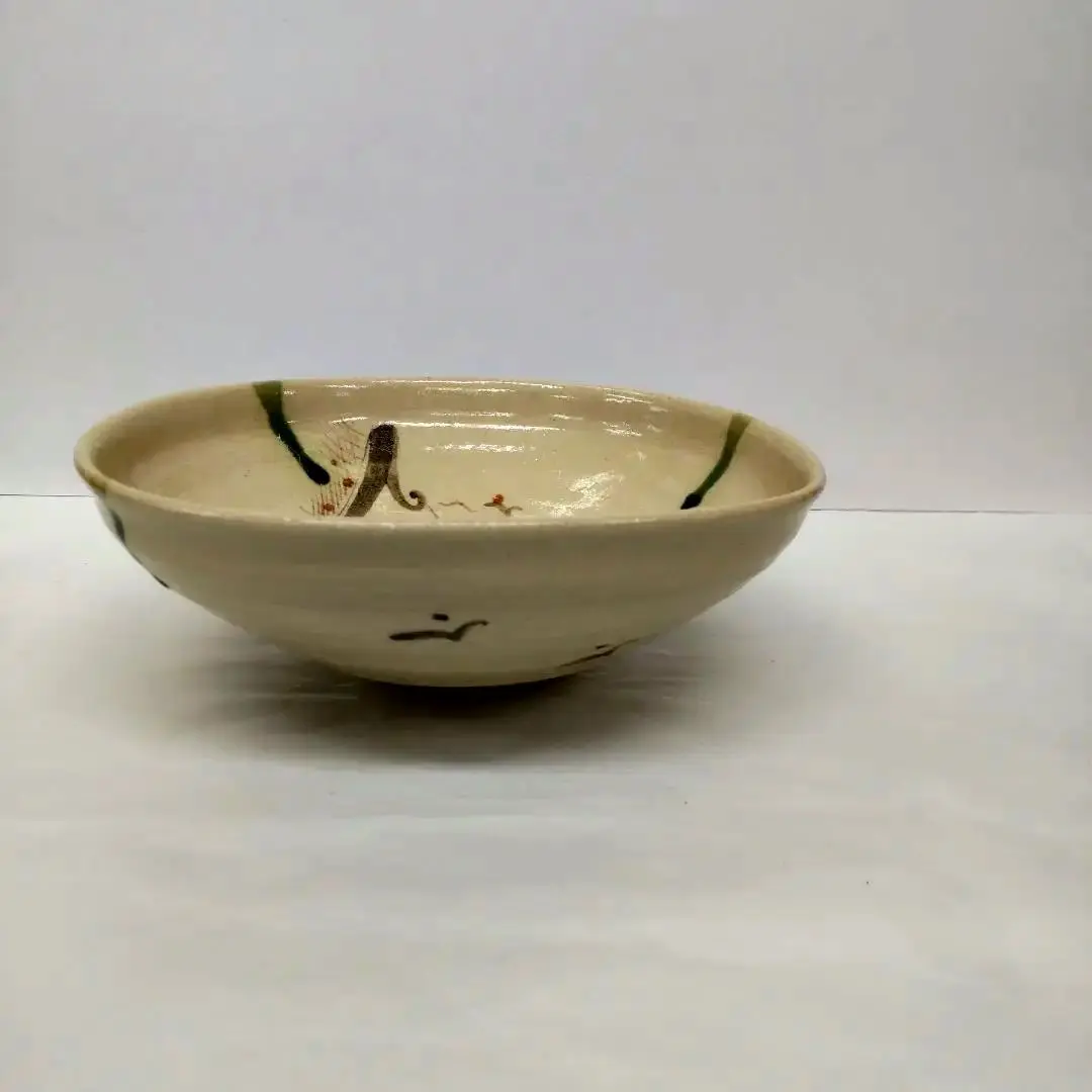 Ｎ４２７　茶器　『川本了生造』『美濃伊賀』『縞葡萄唐草仕覆付』　共箱　茶道具 ラ447 水指 『川本了生造』『美濃伊賀』『耳付水指』 共箱