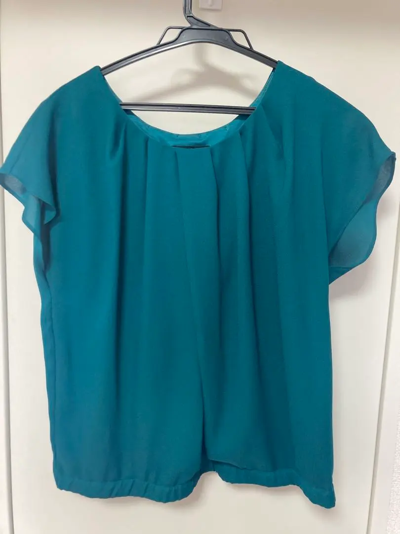 Thumbnail of INED French sleeve blouse, green, flowing, size 9