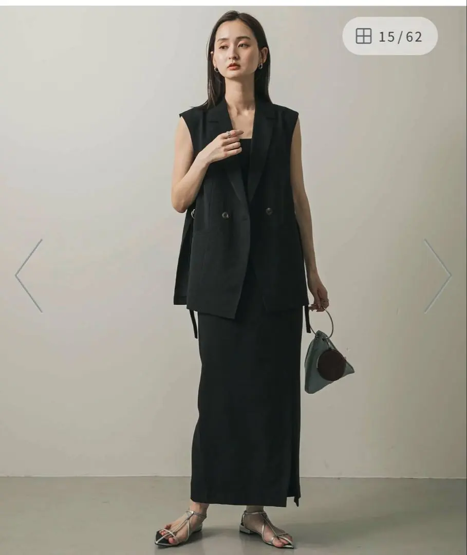 Thumbnail of UR TECH DRYLUXE Linen-like Slit Tight Skirt