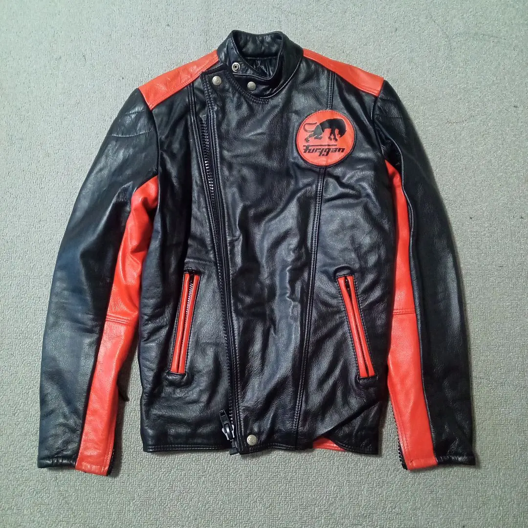 FURYGAN フュリガンライダースジャケット　赤 楽天市場】Haruf ライダースジャケット メンズ レザージャケット