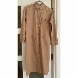 Thumbnail of Beige shirt dress, long sleeves