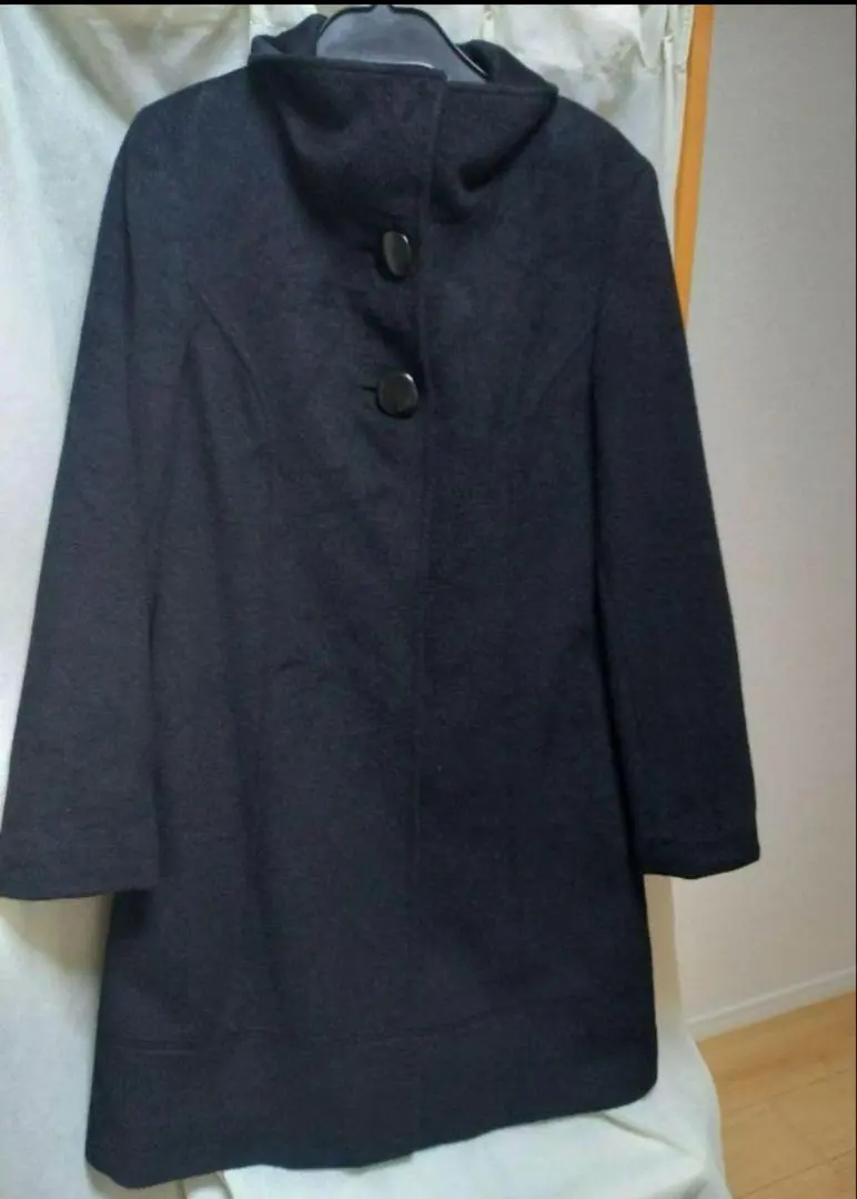 Thumbnail of Women's Angora Wool Coat Formal Coat Outerwear Black M