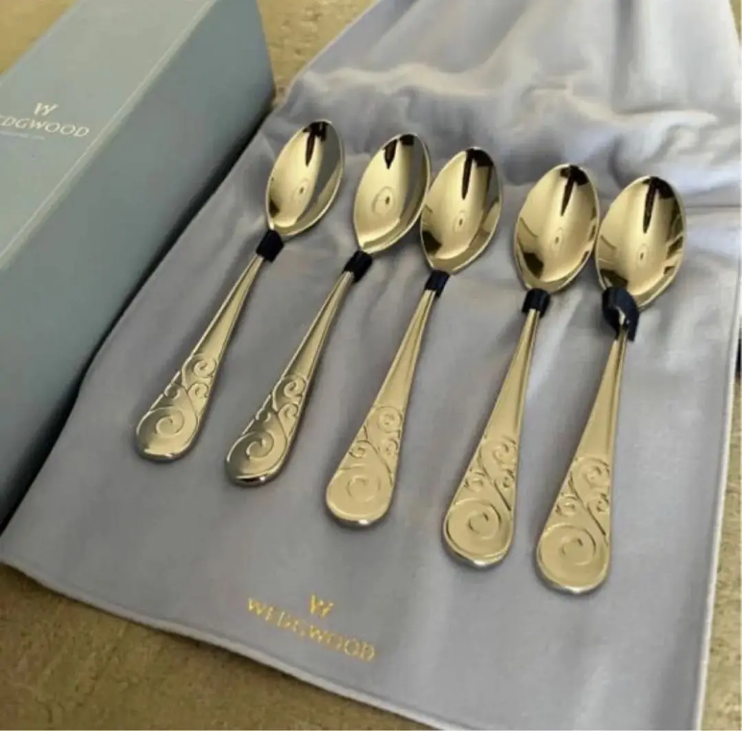 うさ 【新品未使用品】ウェッジウッド スワルタイニー WEDGWOOD ウェッジウッド スワル タイニー ティースプーン5本