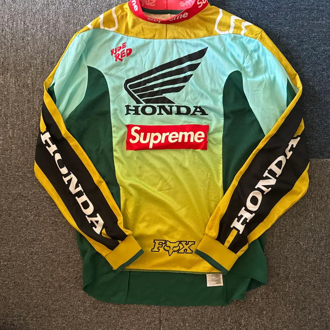 Supreme Fox RacingメッシュシャツM ブルー/ホワイト/イエロー s-l1200.jpg