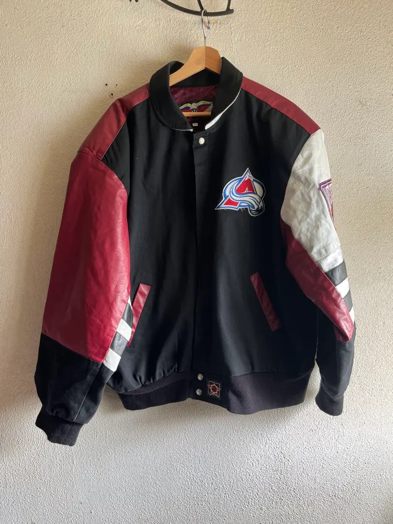 90年代 JEFF HAMILTON 棒球外套 NFL 古著 黑色 的縮圖