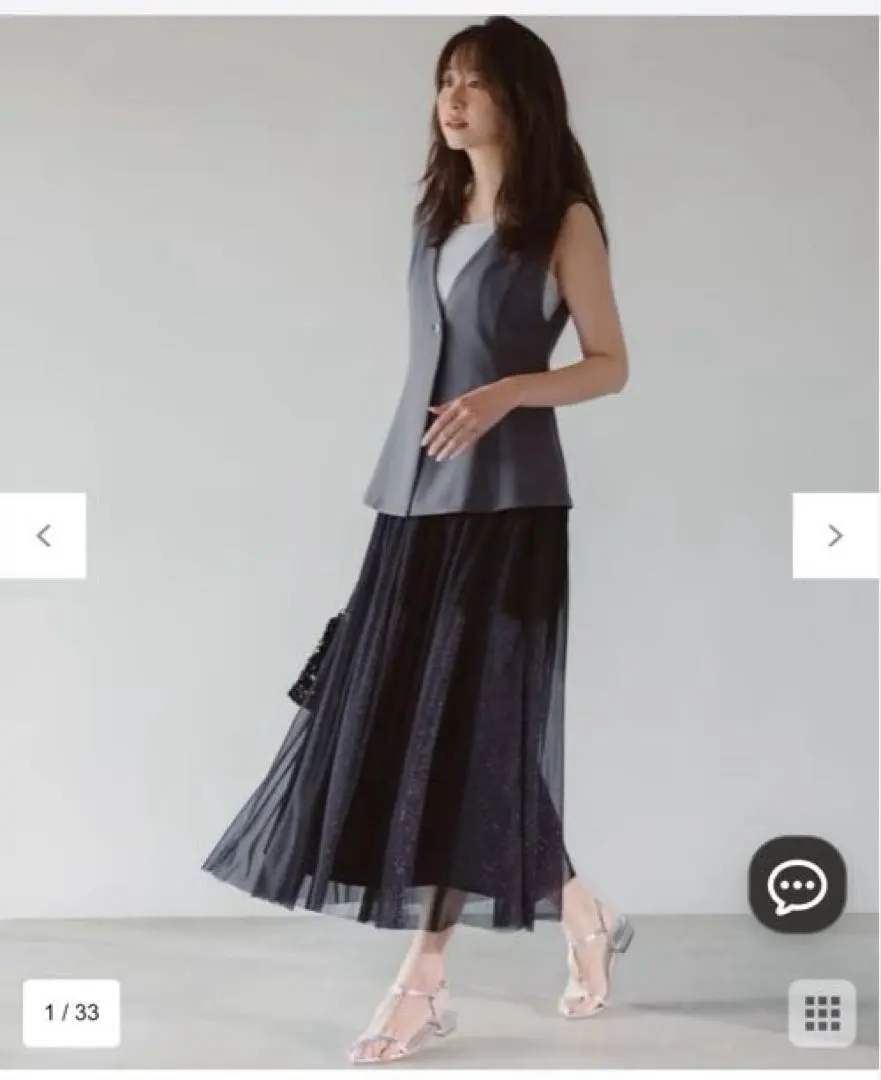 Thumbnail of anySiS New 【Stylist Collaboration】Gilet x Lame Tulle Skirt Set Up