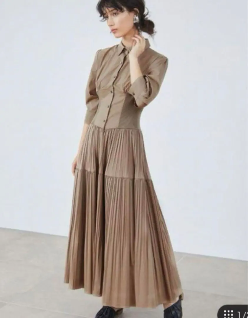 Thumbnail of FRAY I.D Random Pleats Shirt Dress