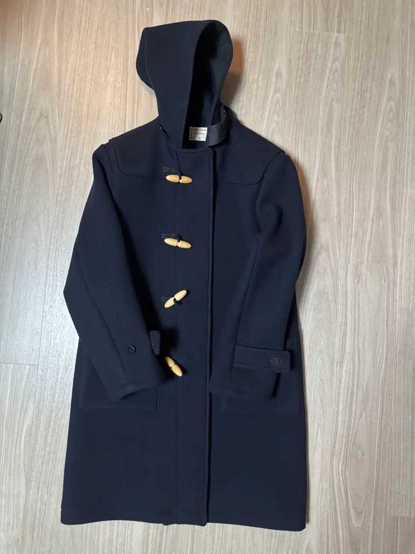 konoボンクラ　ダッフルコート　ダークネイビー　size38 トビラ ロングダッフルコート ネイビー レディース 新品タグ付き