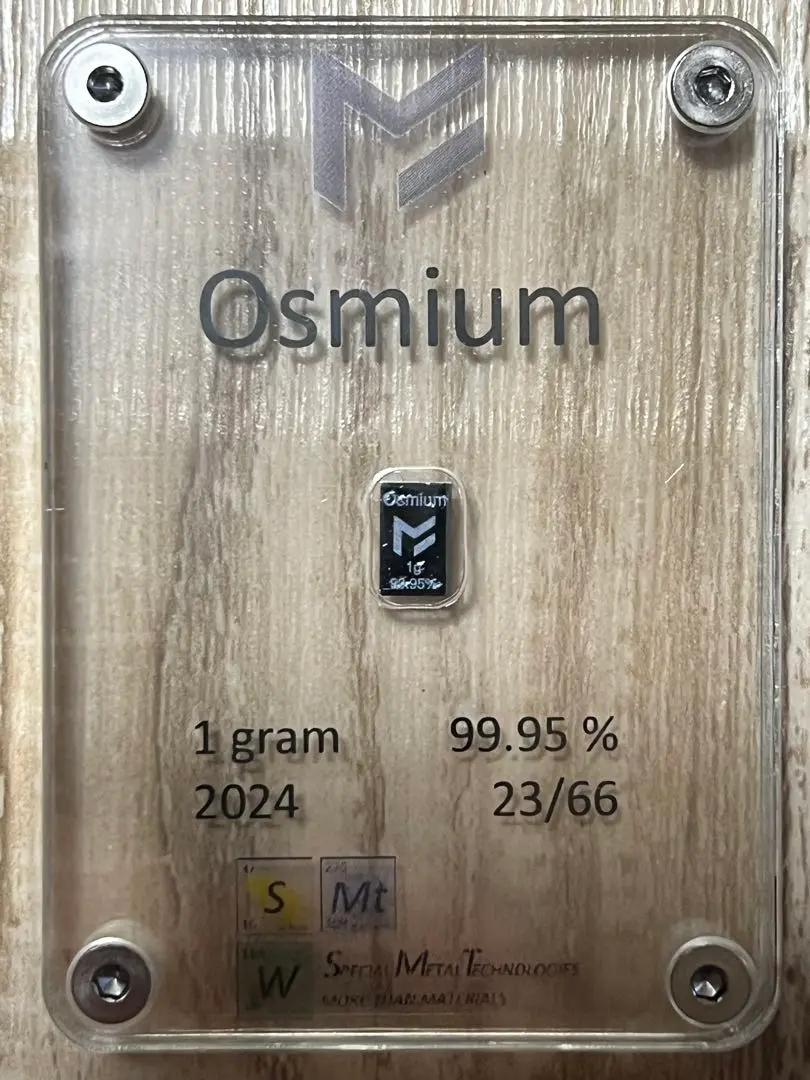 【SEAL限定商品】 【最後】原子番号76 コ*ャ様 Os 希少金属 元素標本 30g オスミウム 彫刻・オブジェ