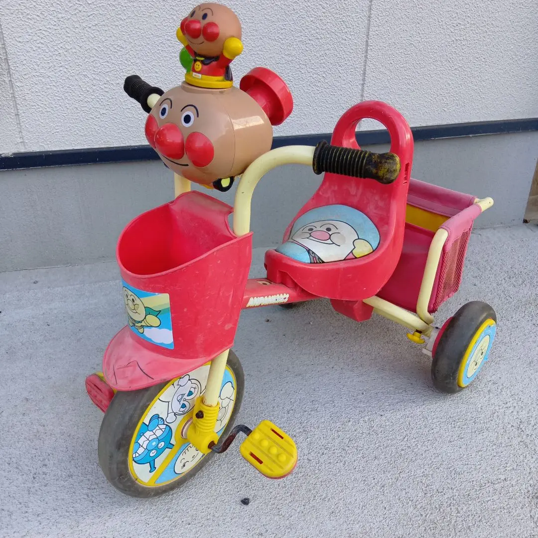 アンパンマン DX 三輪車　サンシェード付き　引き取り限定 アンパンマンデラックスR 三輪車 サンシェード 子供 1.5歳 2歳 3