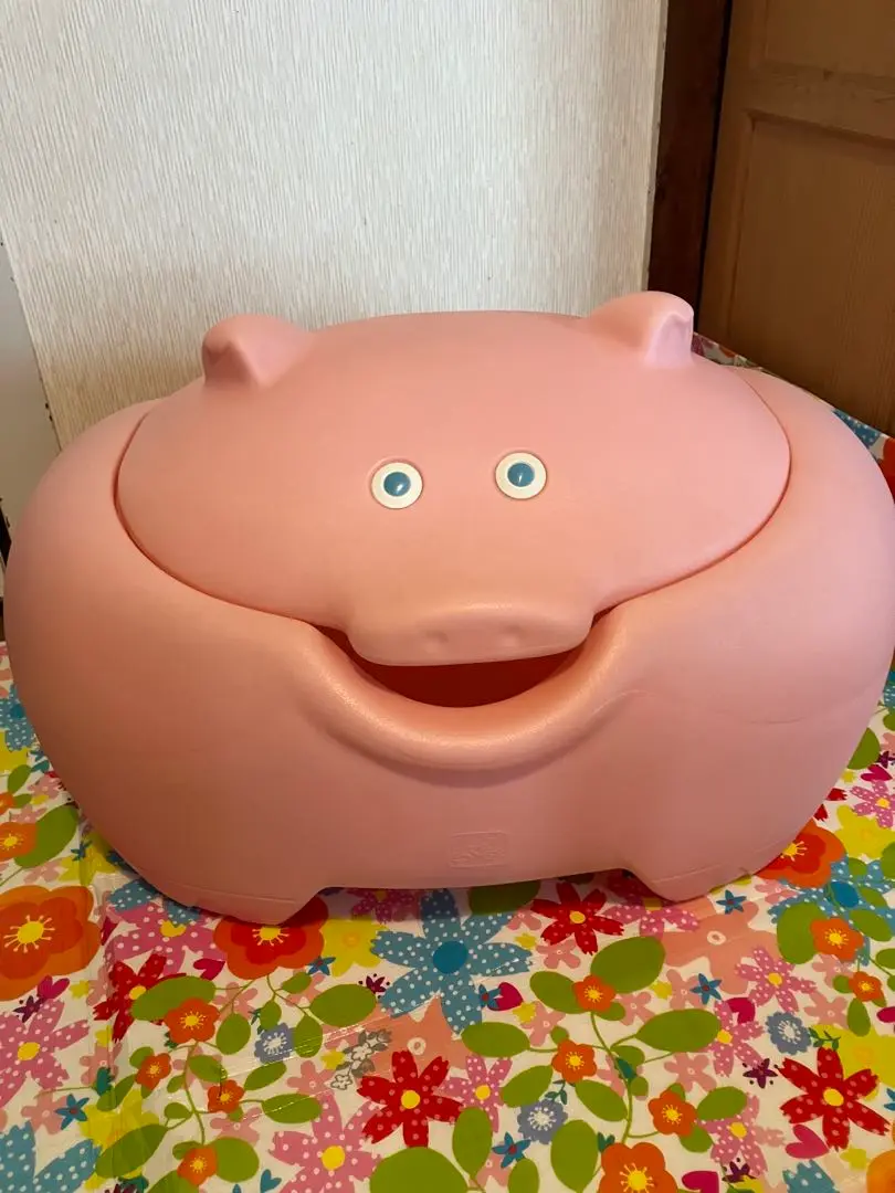 廃盤品 リトルタイクス ステップ2 ぶたさん おもちゃ箱 玩具箱 古着 収納 廃盤品！ リトルタイクス ステップ2 ぶたさん おもちゃ箱 玩具箱