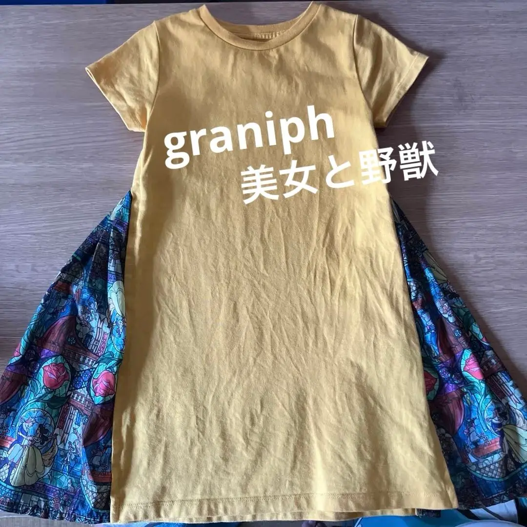 グラニフ　graniph ディズニー美女と野獣　ワンピース　ブラック グラニフ美女と野獣ワンピース｜Yahoo!フリマ（旧PayPayフリマ）