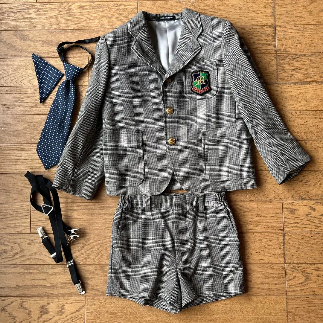 美品✨　ミキハウスコレクション　ワッペン　紺ブレ　男の子　スーツ　120 エンブレムつきスーツ – ミキハウスオフィシャルサイト