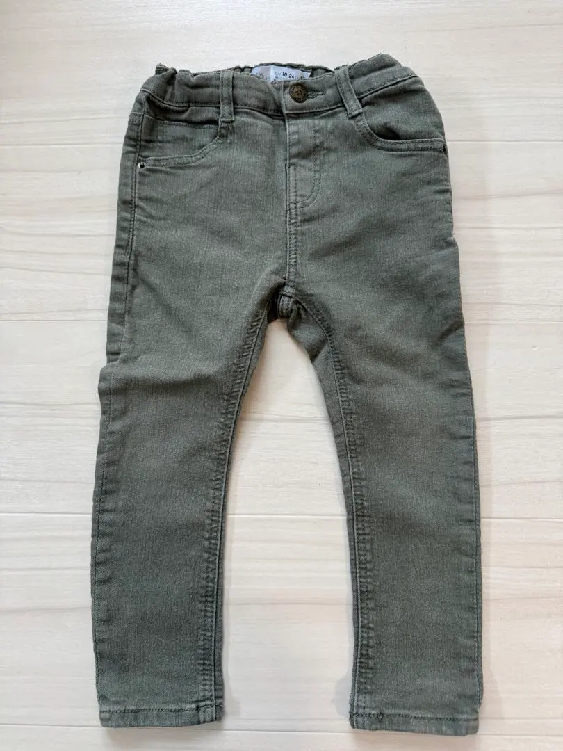 Thumbnail of ZARA DENIM COLOR Bottoms, Olive Green