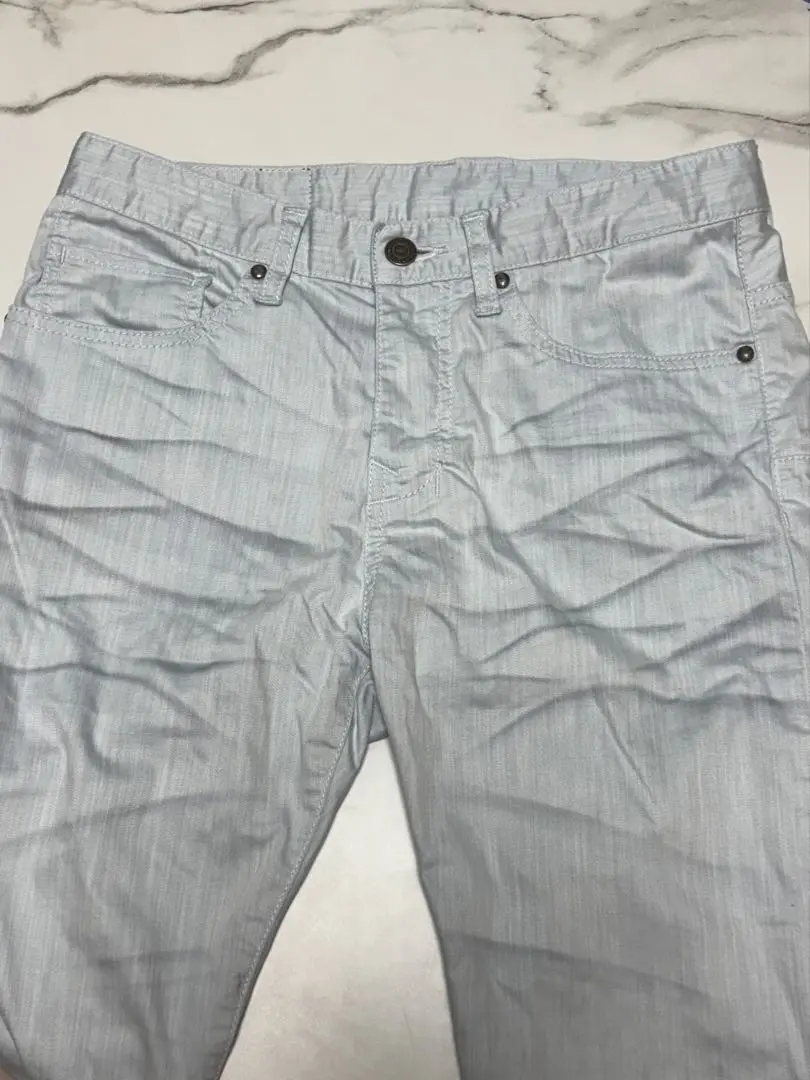 新品TORNADO MARTホワイト スリムフィット コットンパンツ 新品TORNADO MARTホワイト スリムフィット コットンパンツ
