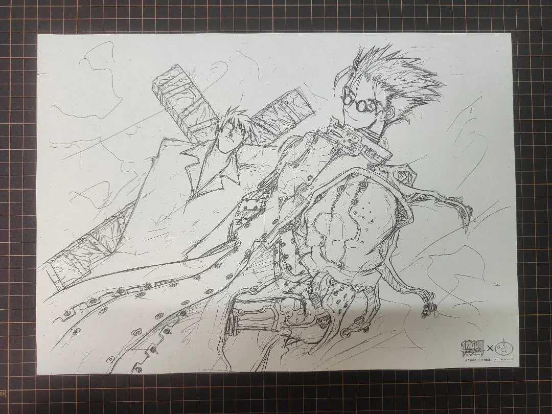 前半② ラフペーパー 中外グレースカフェ トライガン TRIGUN STAMPEDE×Chugai Grace Cafe | Chugai Grace Cafe
