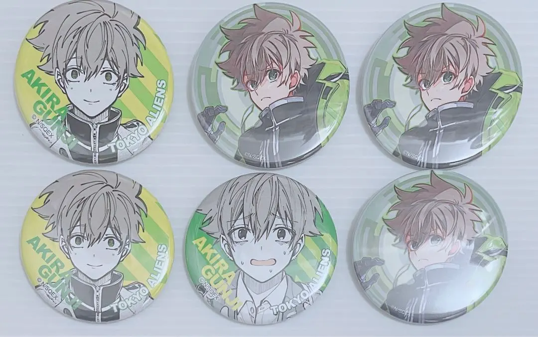 Thumbnail of Tokyo Aliens Kouji Gunji Can Badges - Set of 6