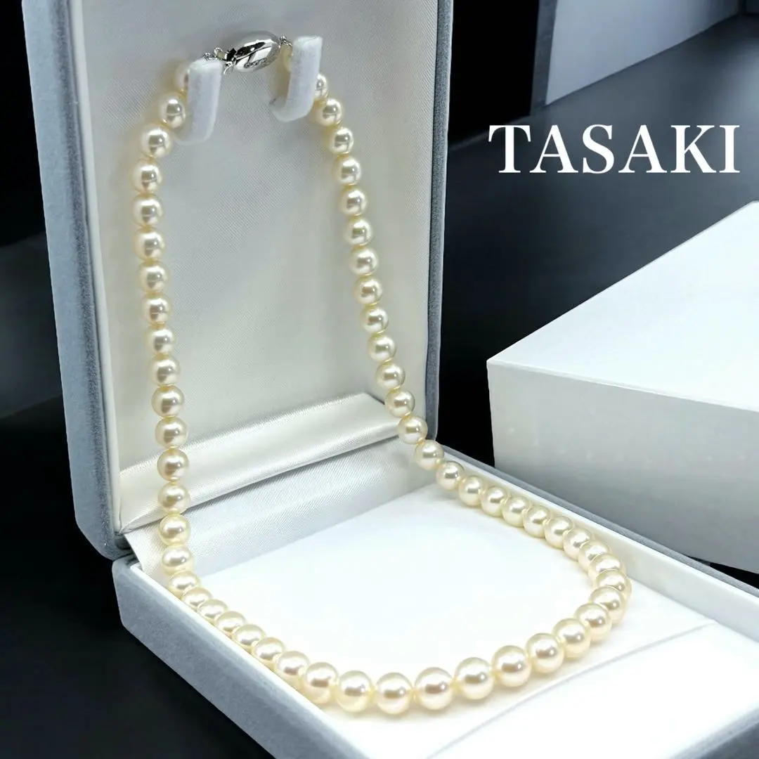 【最高峰】TASAKI 現行款 鑽石 珍珠 阿古屋 本真珠 項鍊 的縮圖