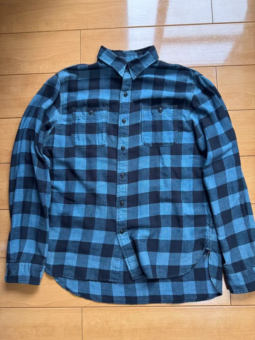 Thumbnail of Extremely Rare!! RRL × Ron Herman Buffalo Check Shirt Blue Linen Blend