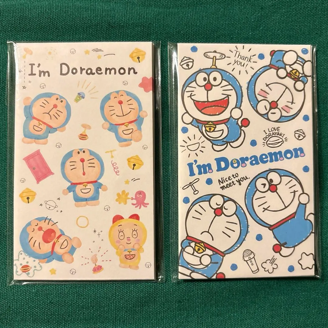 Thumbnail of Doraemon Pocket Money Envelopes - 2 pieces with stickers, bell, Doraemon, New Year's money envelopes, mini envelopes, blue