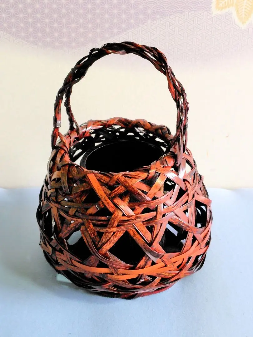 タ409★正絹/黒繻子織地に竹籠を描いたアンティークなごや帯★アンティーク★送料無料 伊勢丹式 マメガイドvol.13「竹籠」の魅力の、その先へ | 三越伊勢丹