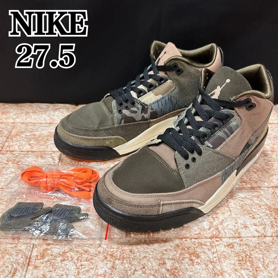 【新品黒タグ付】AJ3 SE レトロ \"パッチワーク\" 27.5 カモフラ Nike】Air Jordan 3 Retro SE “Patchwork Camo”が国内11月29日に