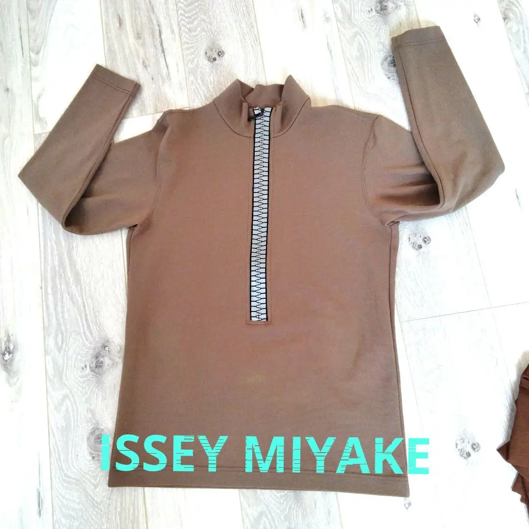 未使用1988 ISSEY MIYAKE 長袖ポロシャツ M ホワイト