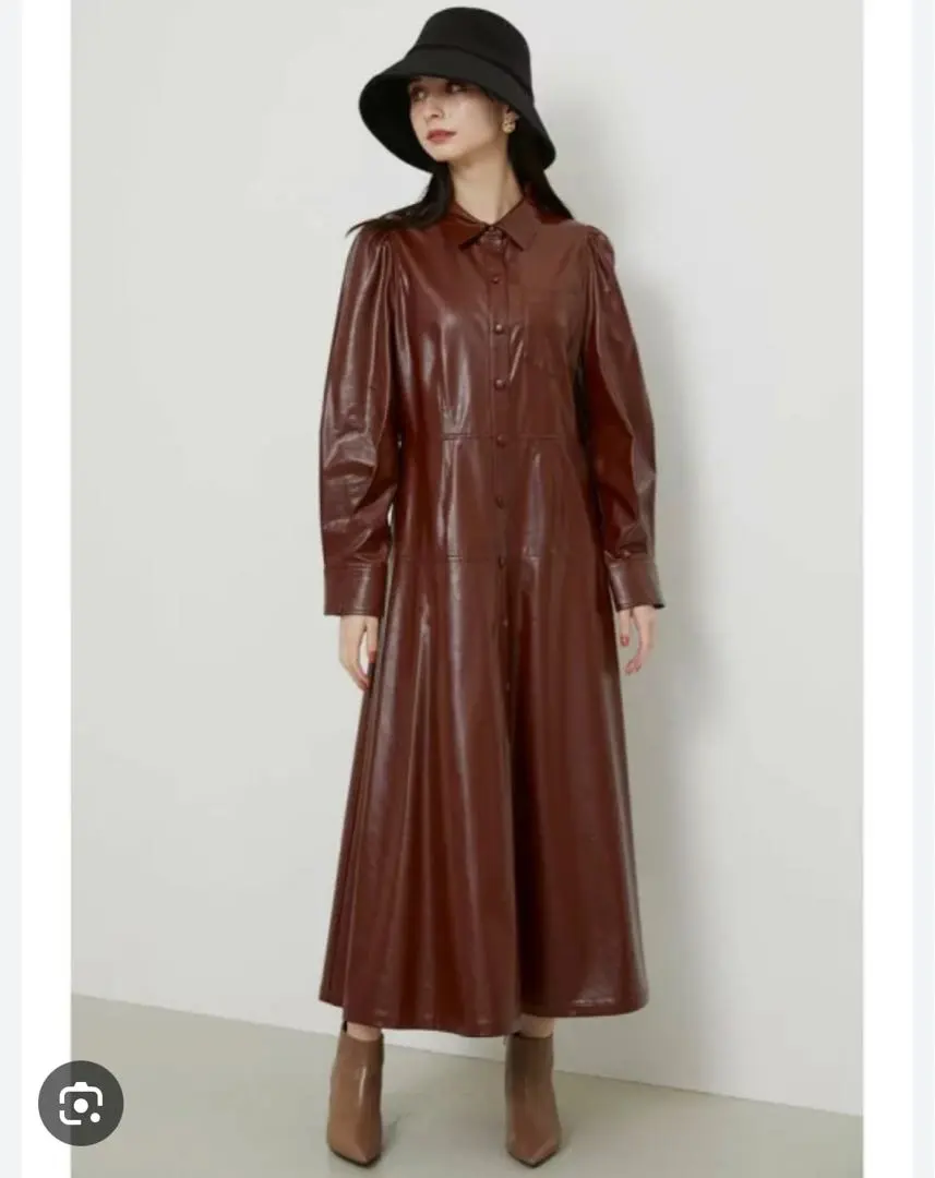 Thumbnail of rienda Faux Leather Long Dress / rienda Dresses