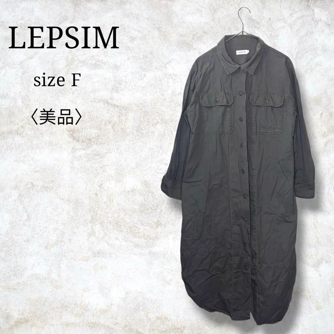 Thumbnail of Excellent condition ✨ [LEPSIM] Shirt Dress, Cotton, Long Sleeves, Chest Pocket, F