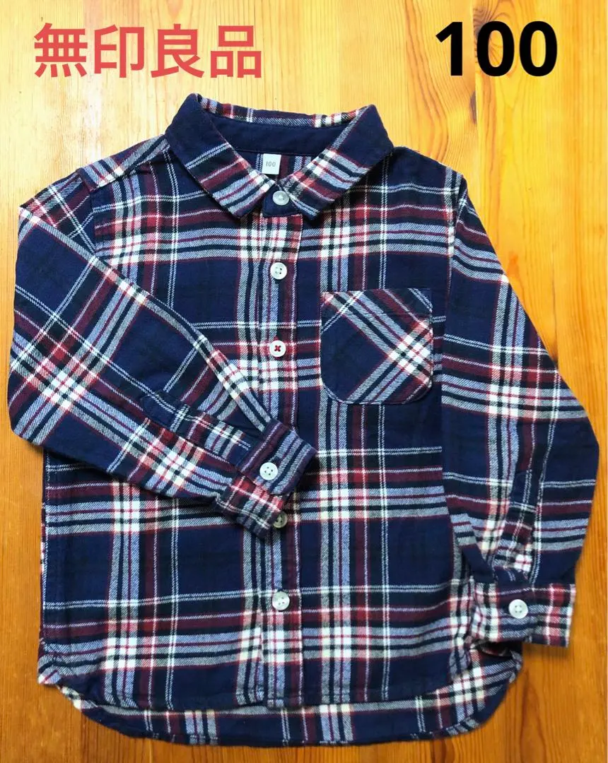 Thumbnail of MUJI 100 Long Sleeve Check Shirt Flannel Shirt
