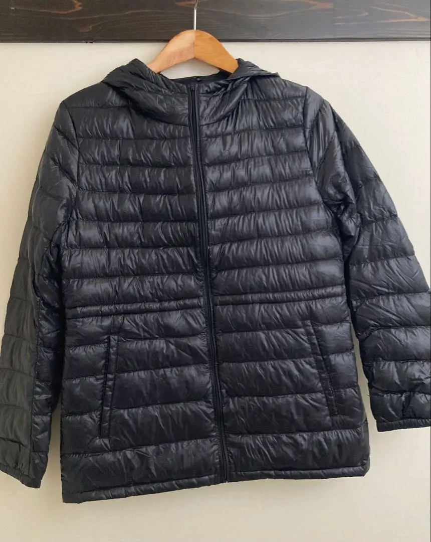 Thumbnail of UNIQLO Black Hooded Down Jacket