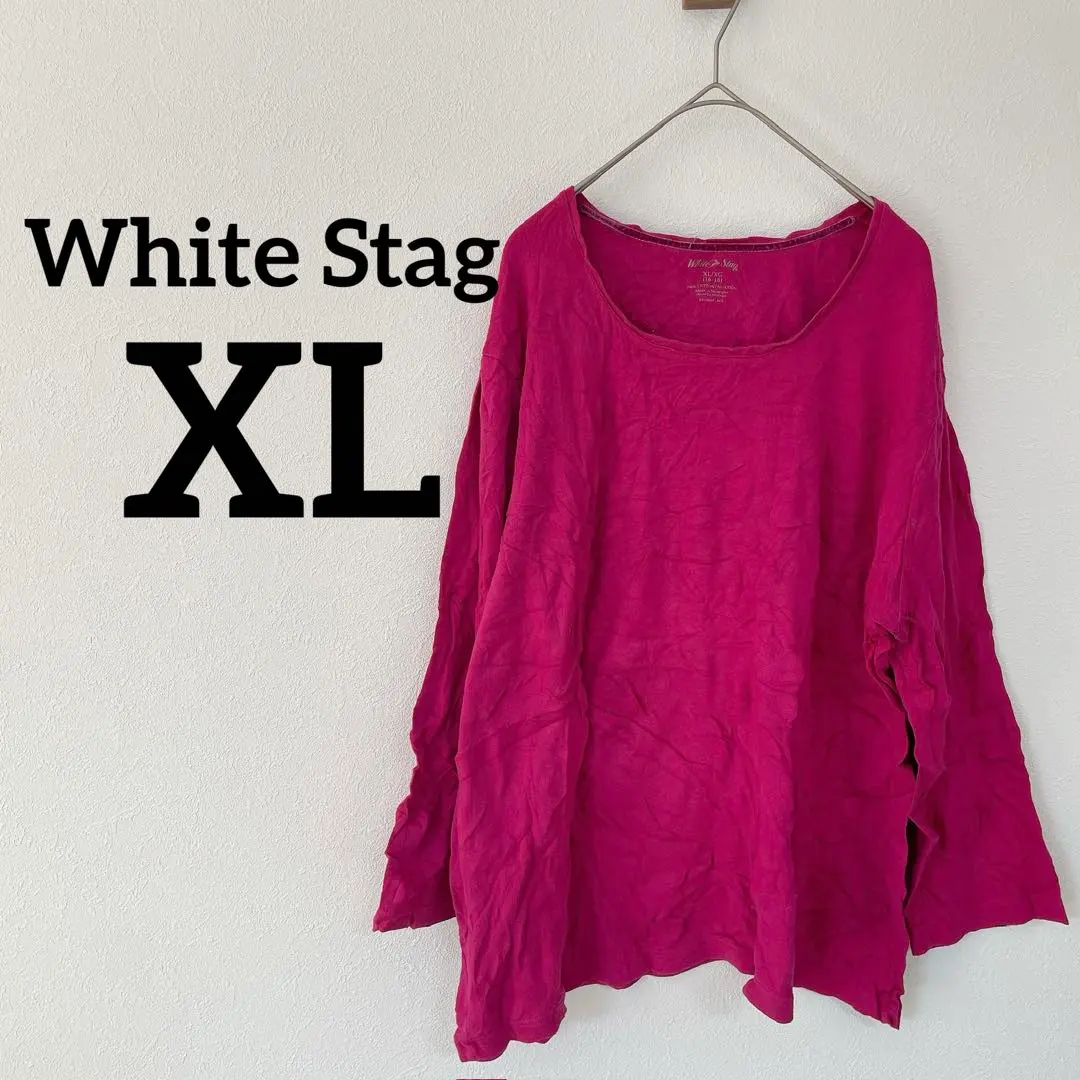 Thumbnail of One of a kind ✨ White Stag 【XL】 Pink Long Sleeve T-shirt Top Autumn Clothes