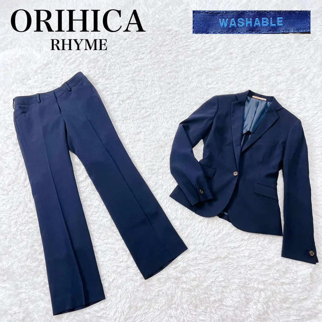Thumbnail of Excellent Condition ✨ ORIHICA Lime Pants Suit Set Up Washable Striped
