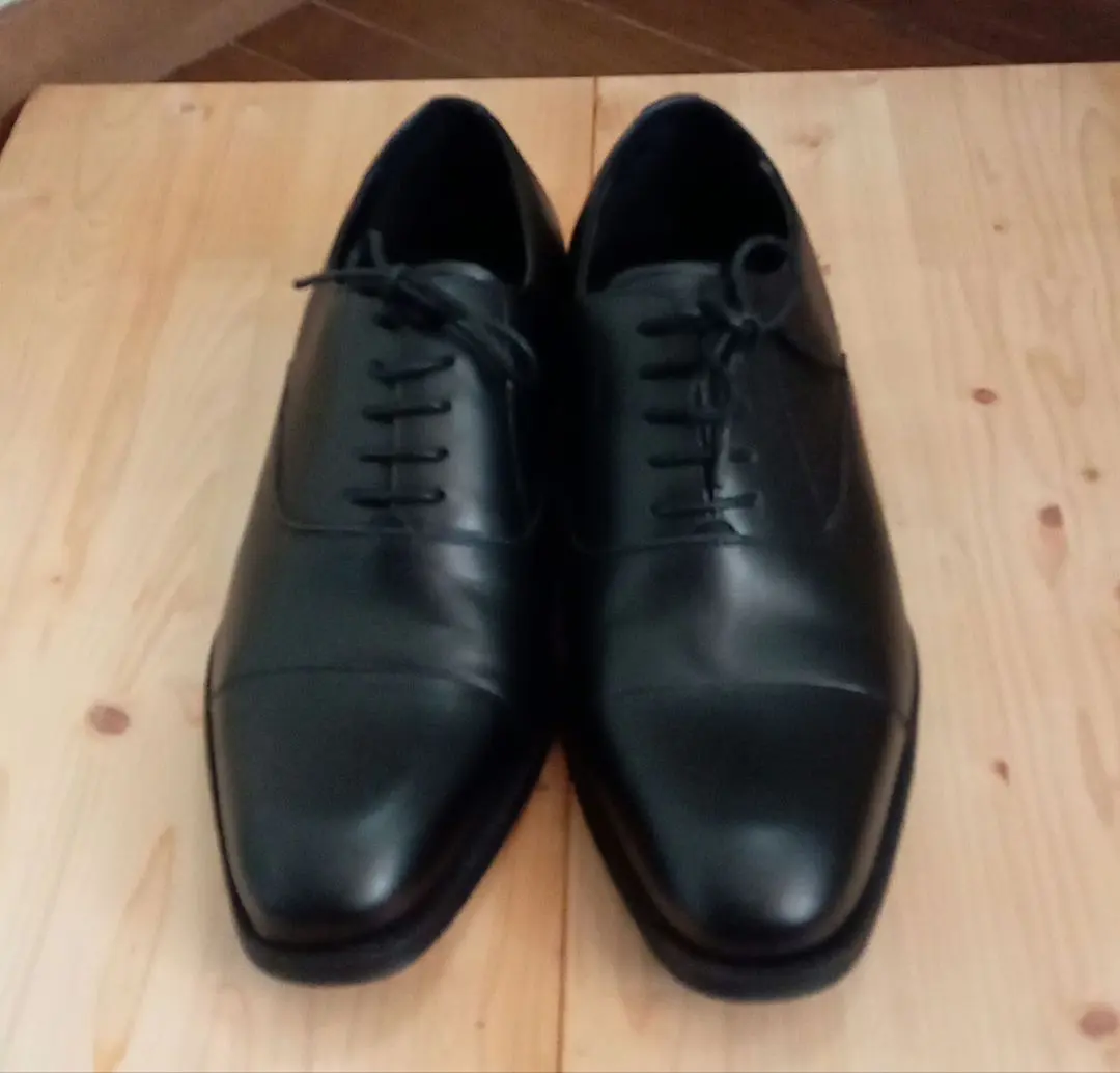 Thumbnail of Black leather dress shoes, 25.0cm