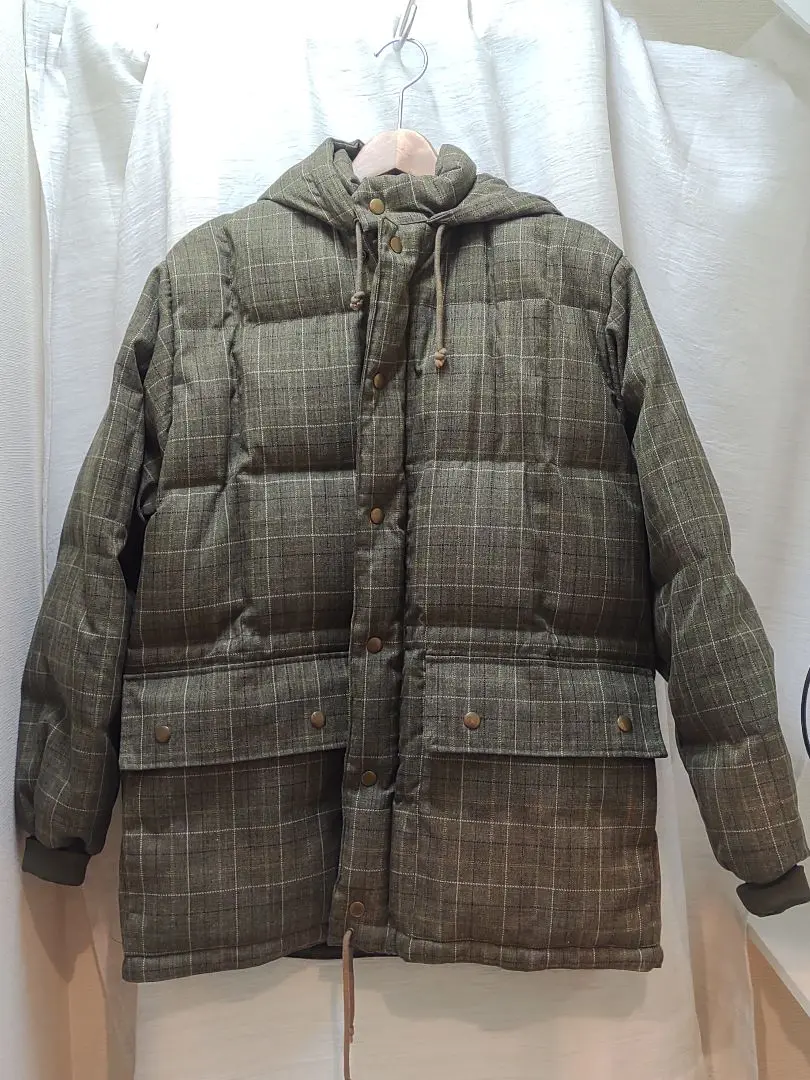 EVISU エヴィス チェック　ダウンジャケット　カーキ系 古着90s 2025年最新】エビス ダウンジャケットの人気アイテム - メルカリ