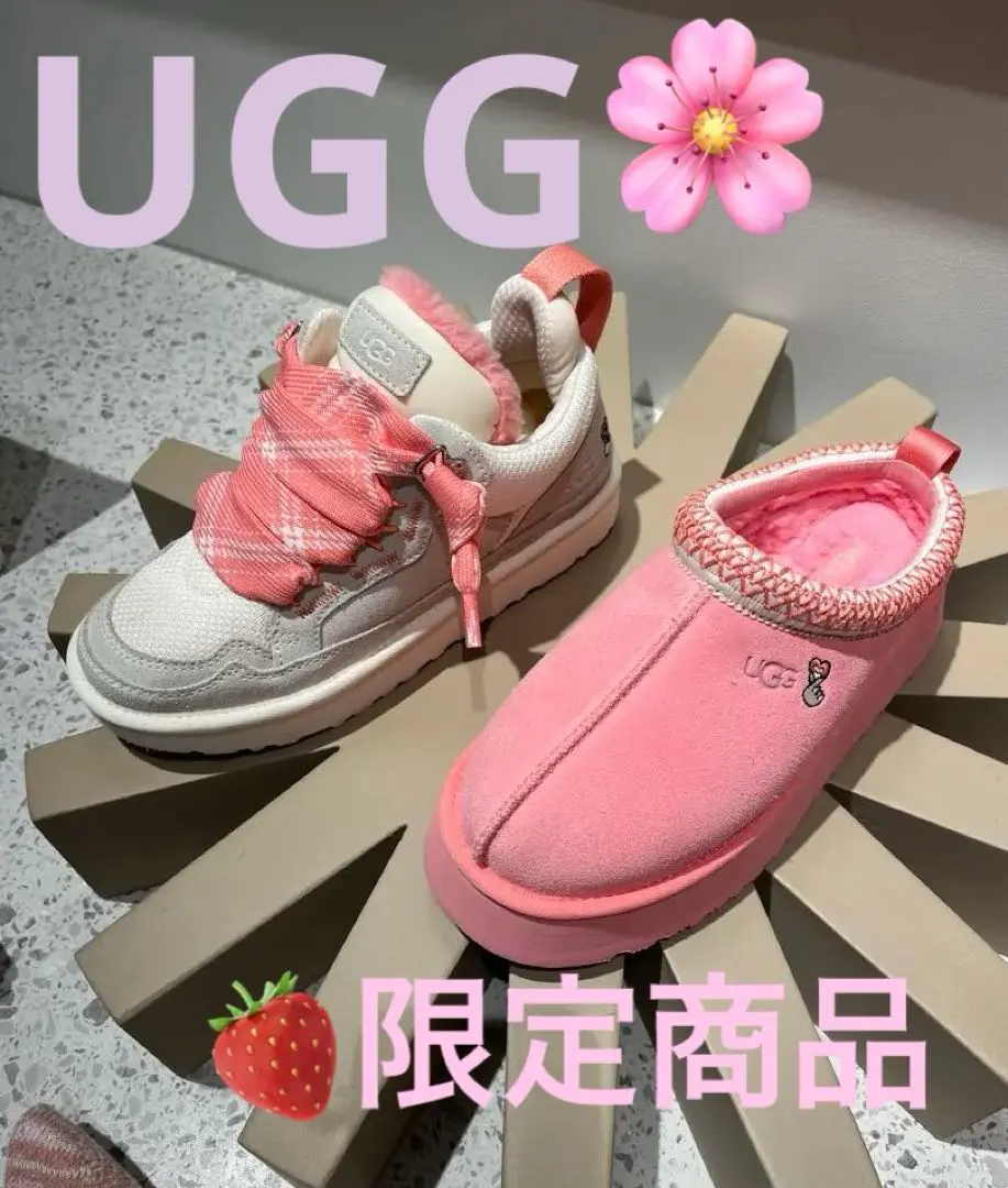 UGG タズ ラブTazz Love 25 バレンタイン限定 24cm UGGの25年バレンタイン“指ハート刺繍”のスリッポン「タズ