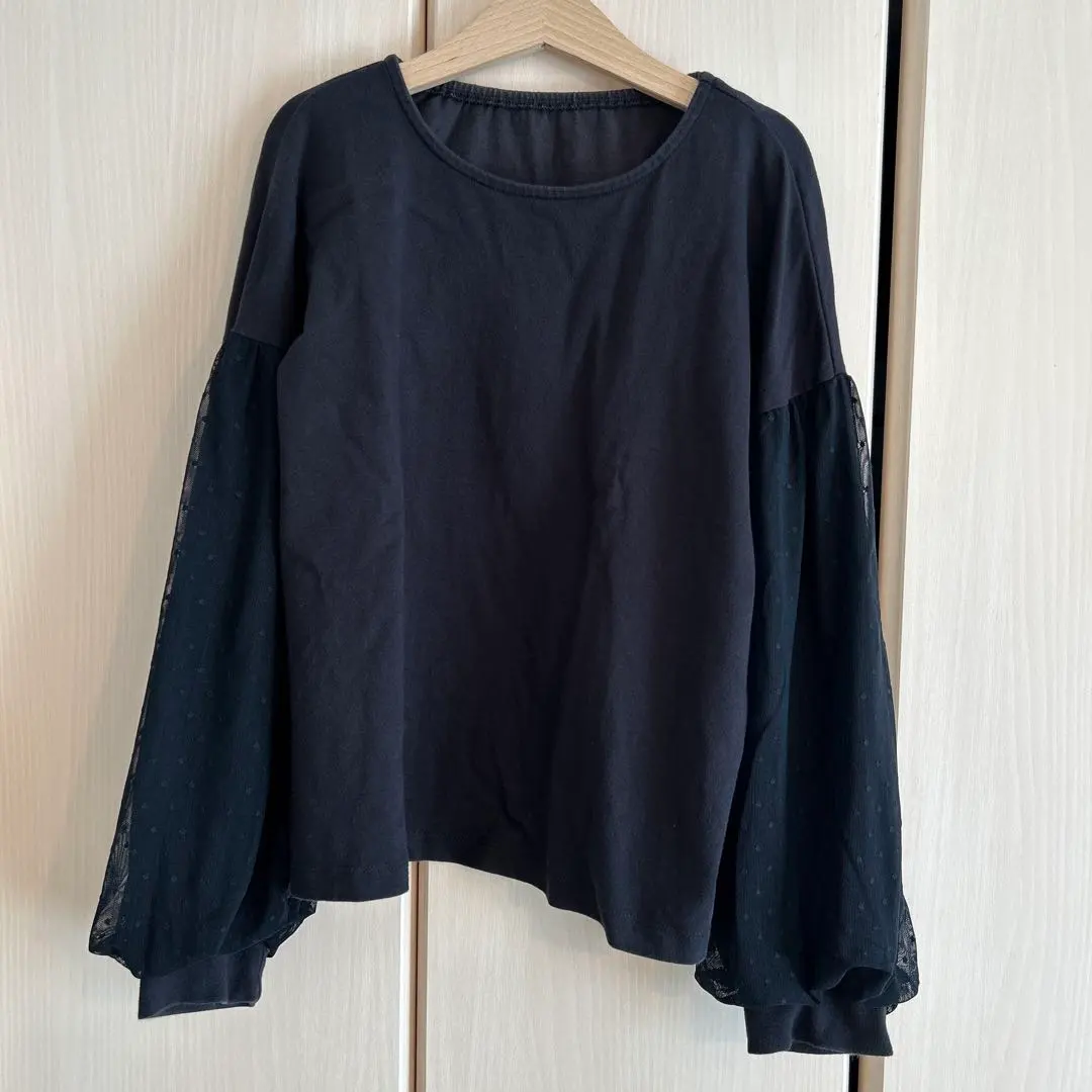 Thumbnail of 【☆GU☆】Tulle Sleeve T-shirt 140