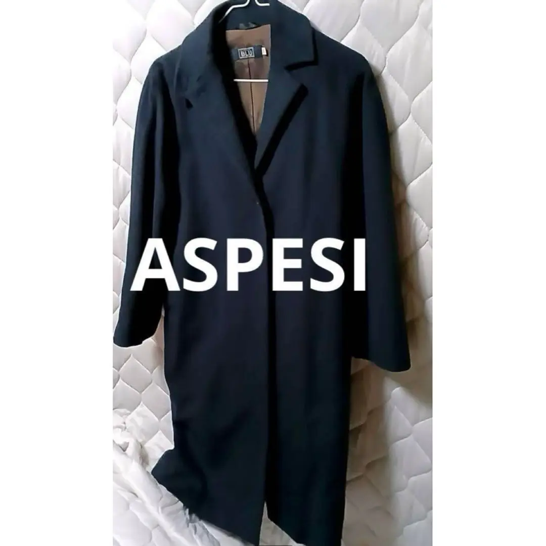 アスペジ　ASPESI チェスターコート　38 美品 アスペジ ASPESI 00S BLU イタリア製 モールスキン チェスター