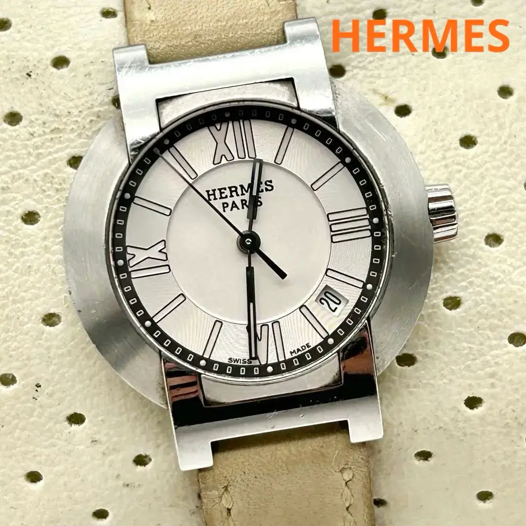 HERMES 腕時計　ノマード　オートクォーツ ホワイトシルバー 809j809-31736-1.jpg